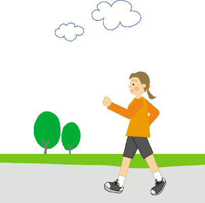 ウォーキングする女性